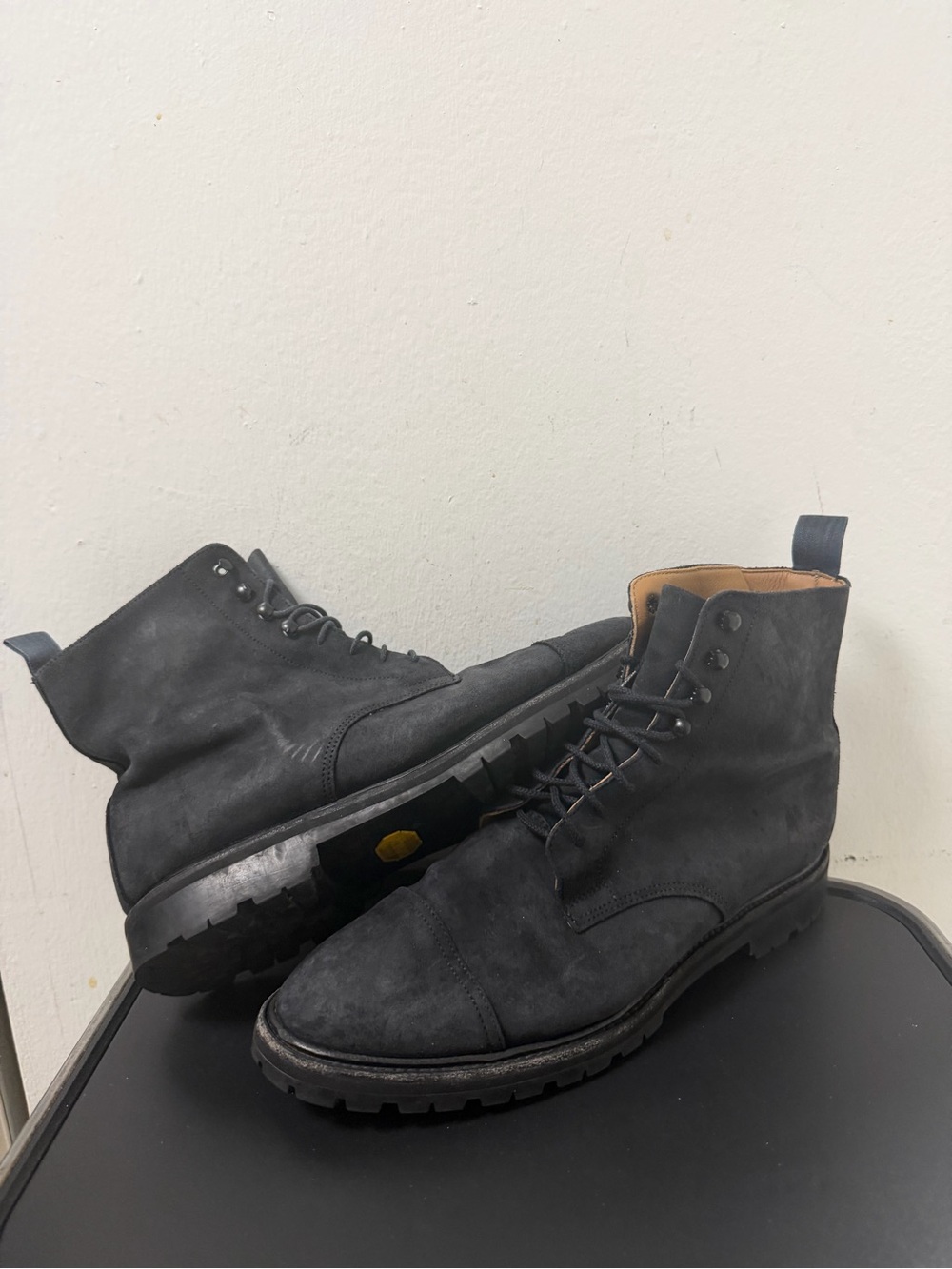 Crockett & Jones Coniston Black Scotch Leather Suede Boots 9 E UK / 10 D US